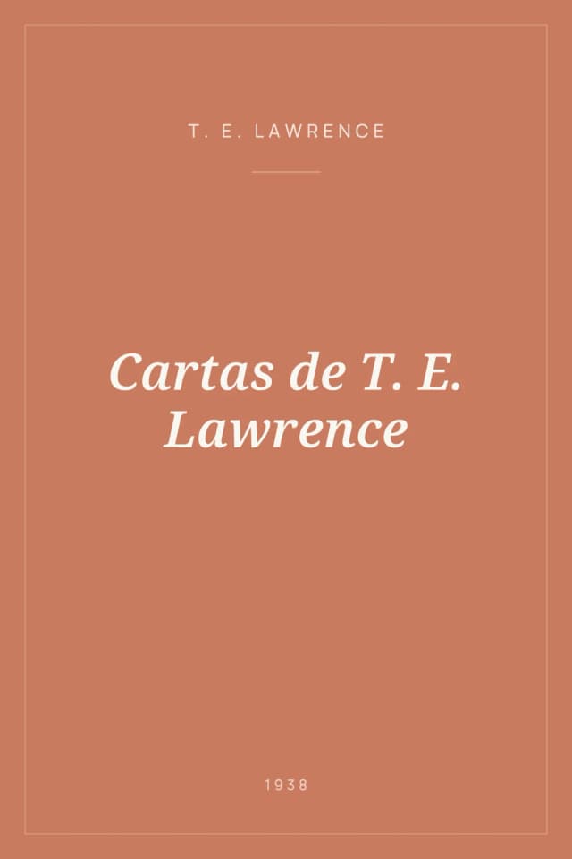 Portada de Cartas de T. E. Lawrence