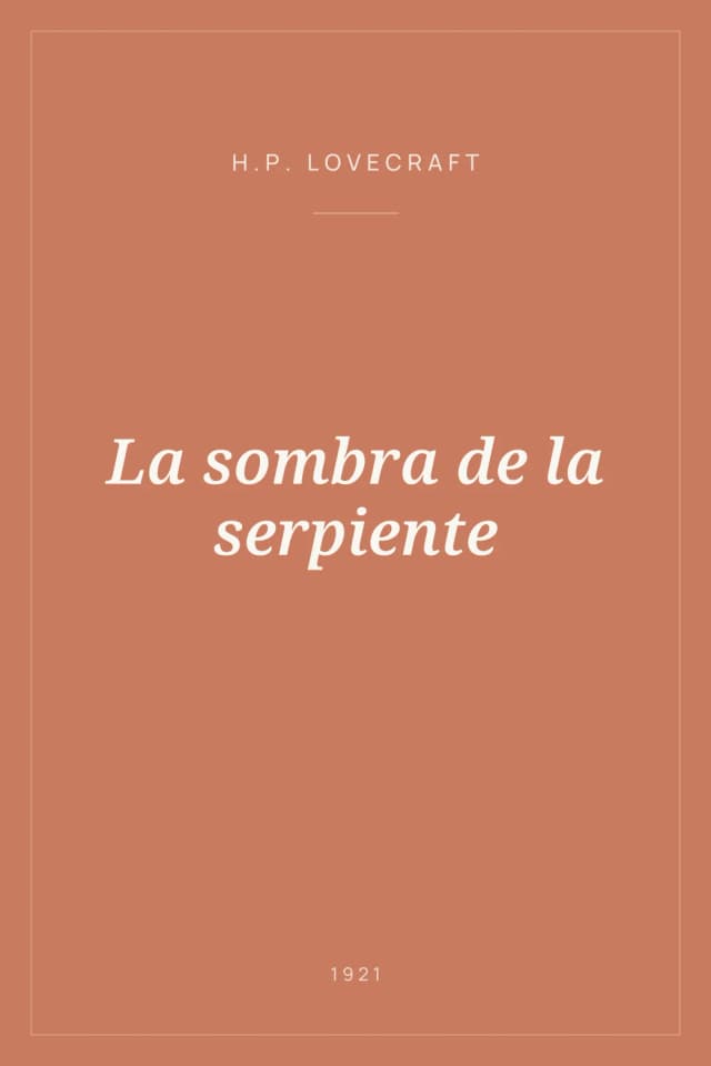 Portada de La sombra de la serpiente
