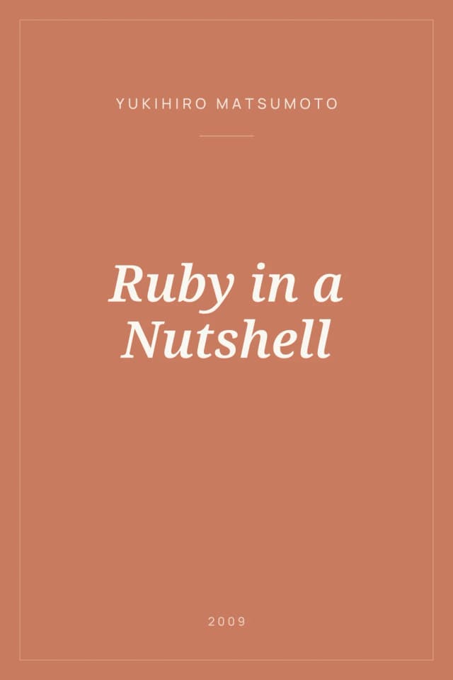 Portada de Ruby in a Nutshell