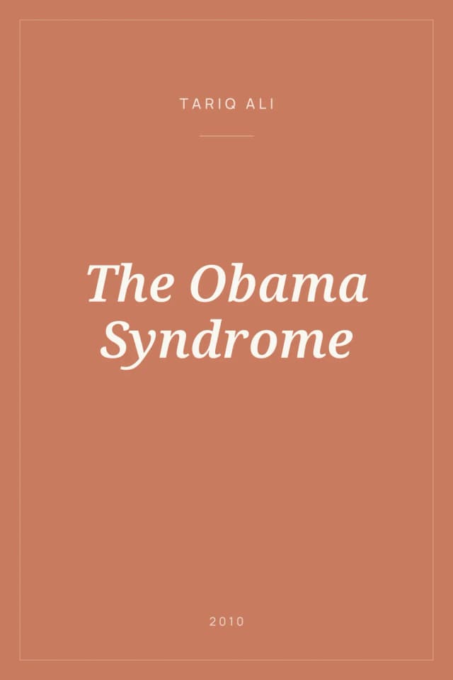 Portada de The Obama Syndrome