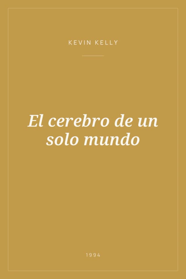 Portada de El cerebro de un solo mundo