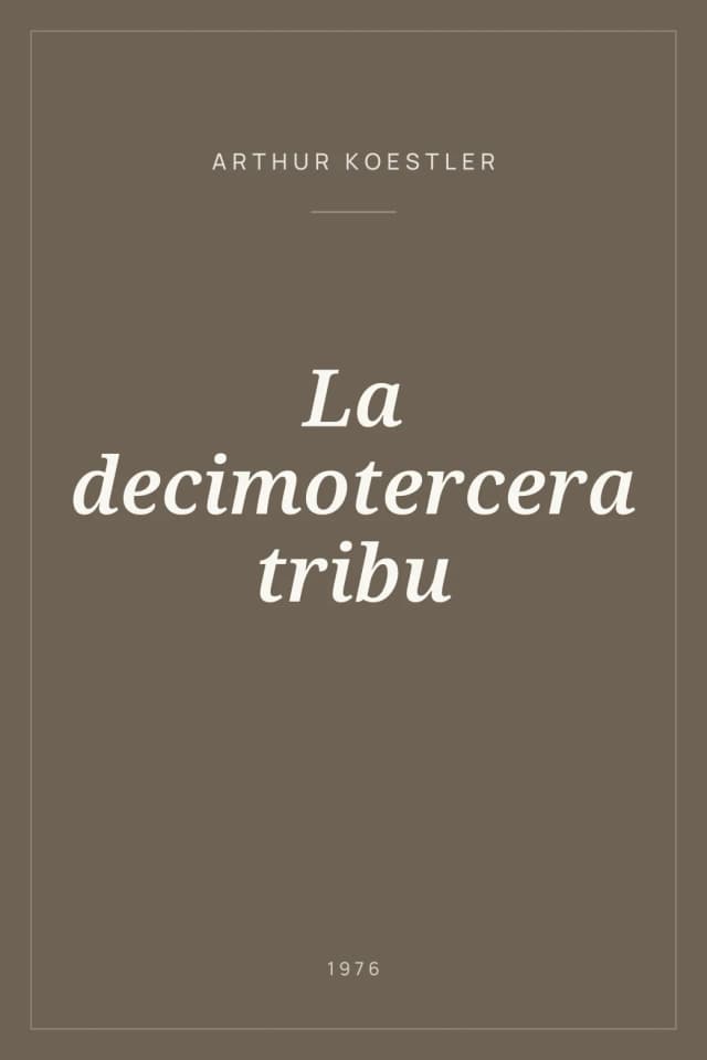 Portada de La decimotercera tribu