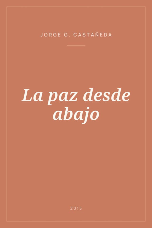 Portada de La paz desde abajo