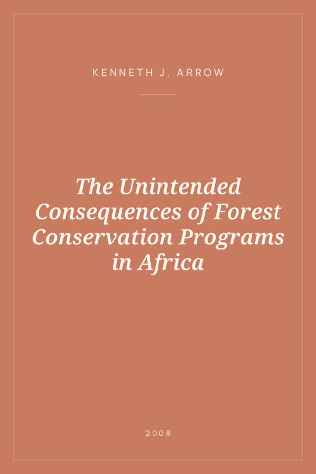 Portada de The Unintended Consequences of Forest Conservation Programs in Africa