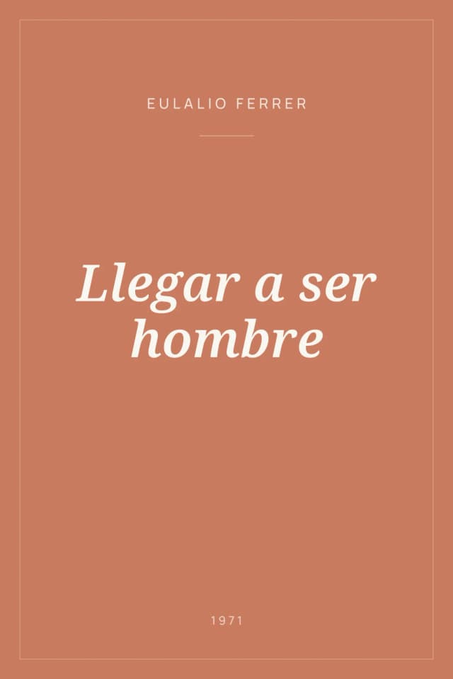 Portada de Llegar a ser hombre