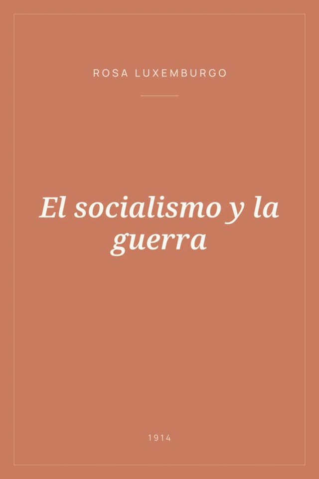 Portada de El socialismo y la guerra