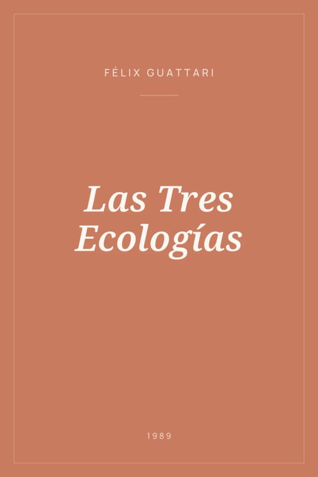 Portada de Las Tres Ecologías
