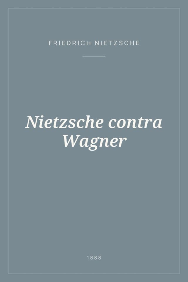 Portada de Nietzsche contra Wagner