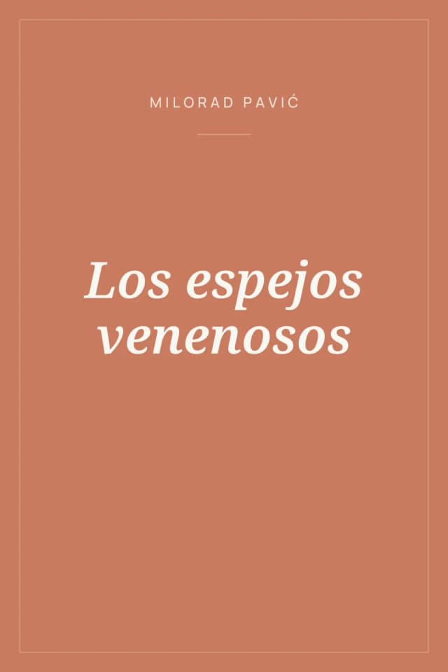 Portada de Los espejos venenosos