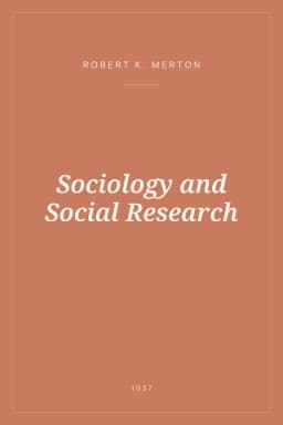 Portada de Sociology and Social Research
