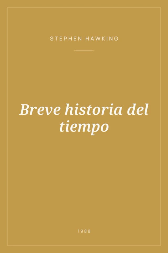 Portada de Breve historia del tiempo