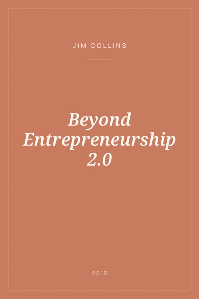 Portada de Beyond Entrepreneurship 2.0