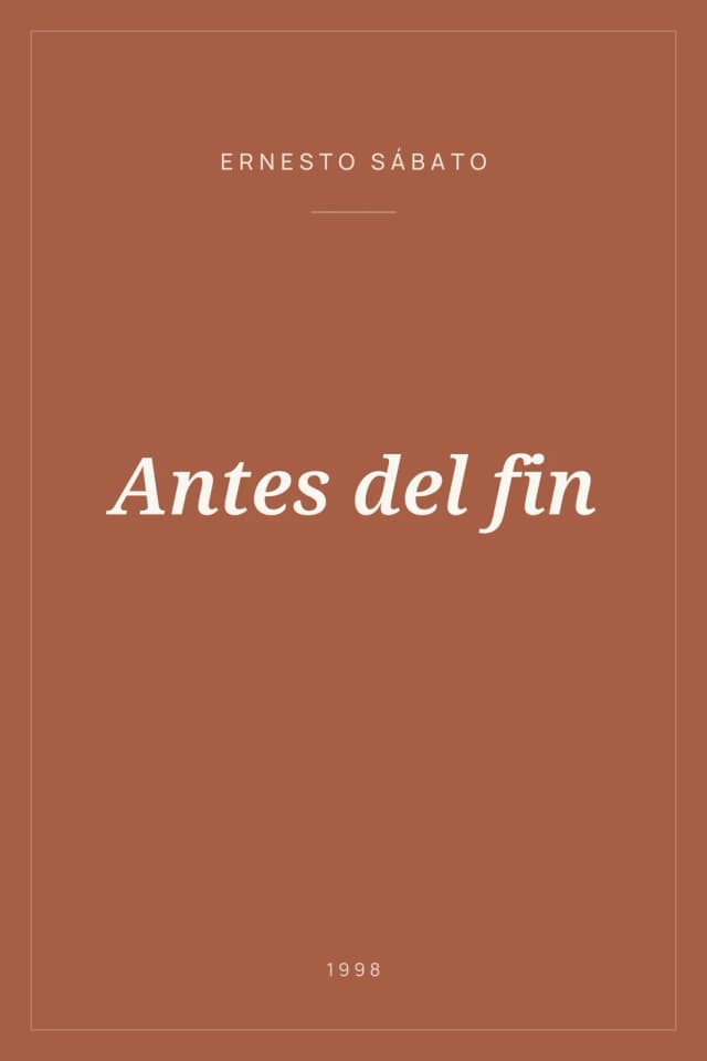 Portada de Antes del fin