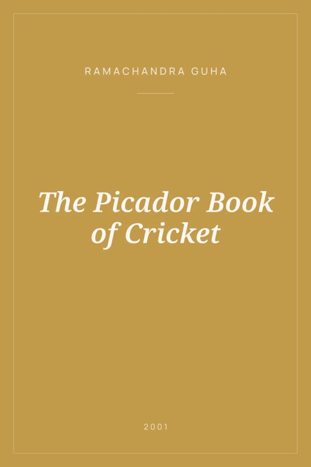 Portada de The Picador Book of Cricket