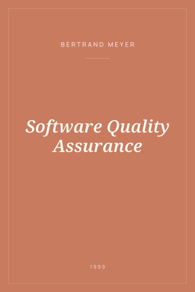 Portada de Software Quality Assurance
