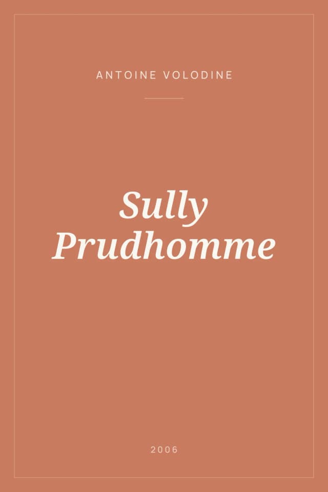 Portada de Sully Prudhomme