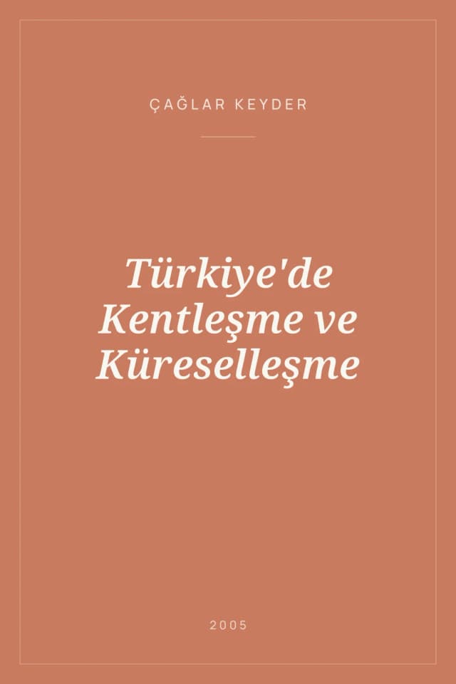 Portada de Türkiye'de Kentleşme ve Küreselleşme