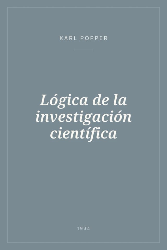Portada de Lógica de la investigación científica