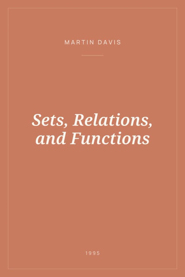Portada de Sets, Relations, and Functions