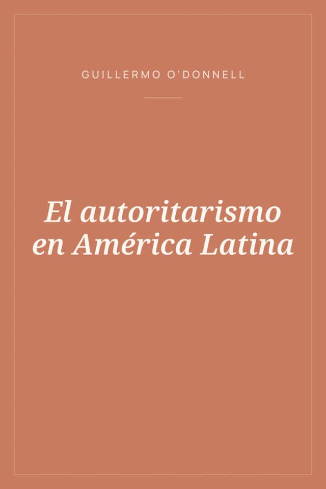 Portada de El autoritarismo en América Latina