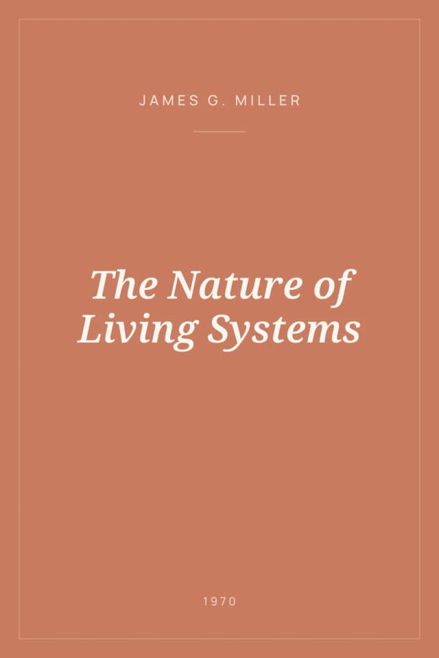 Portada de The Nature of Living Systems