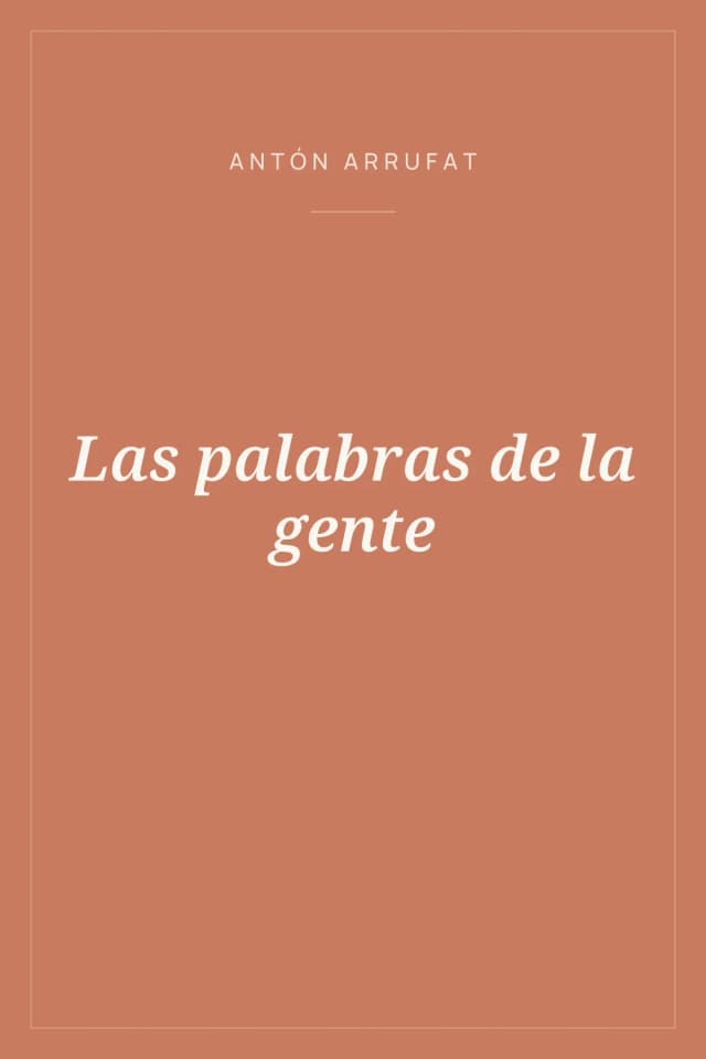 Portada de Las palabras de la gente