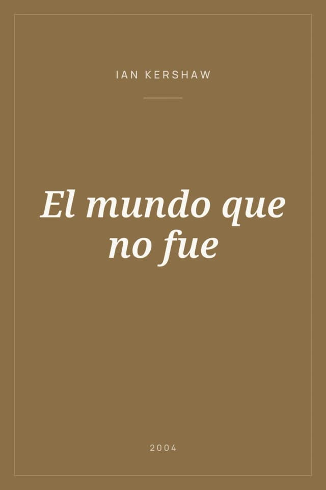 Portada de El mundo que no fue