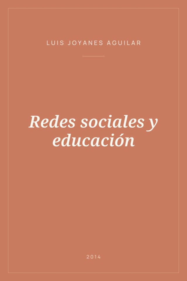 Portada de Redes sociales y educación