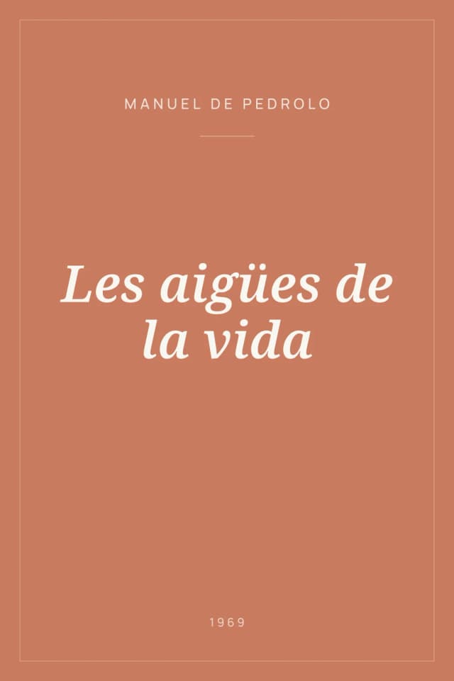 Portada de Les aigües de la vida