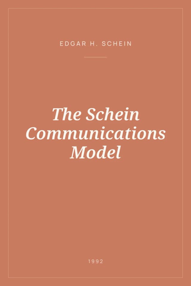 Portada de The Schein Communications Model