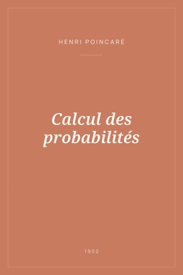 Portada de Calcul des probabilités