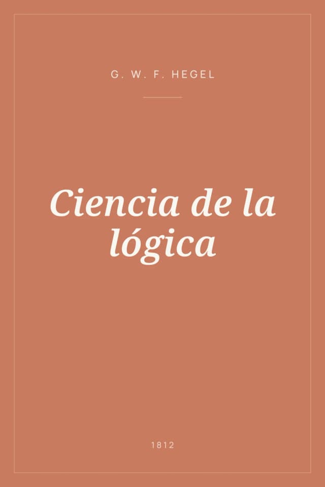 Portada de Ciencia de la lógica