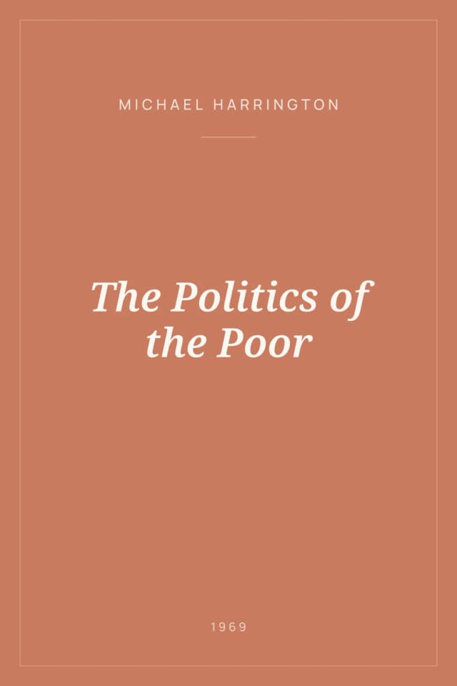 Portada de The Politics of the Poor