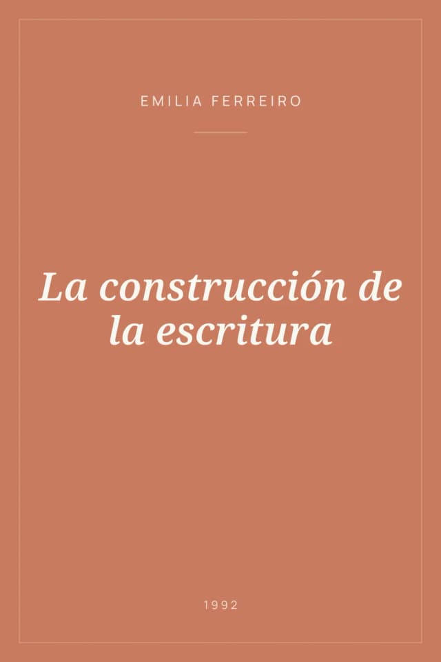 Portada de La construcción de la escritura