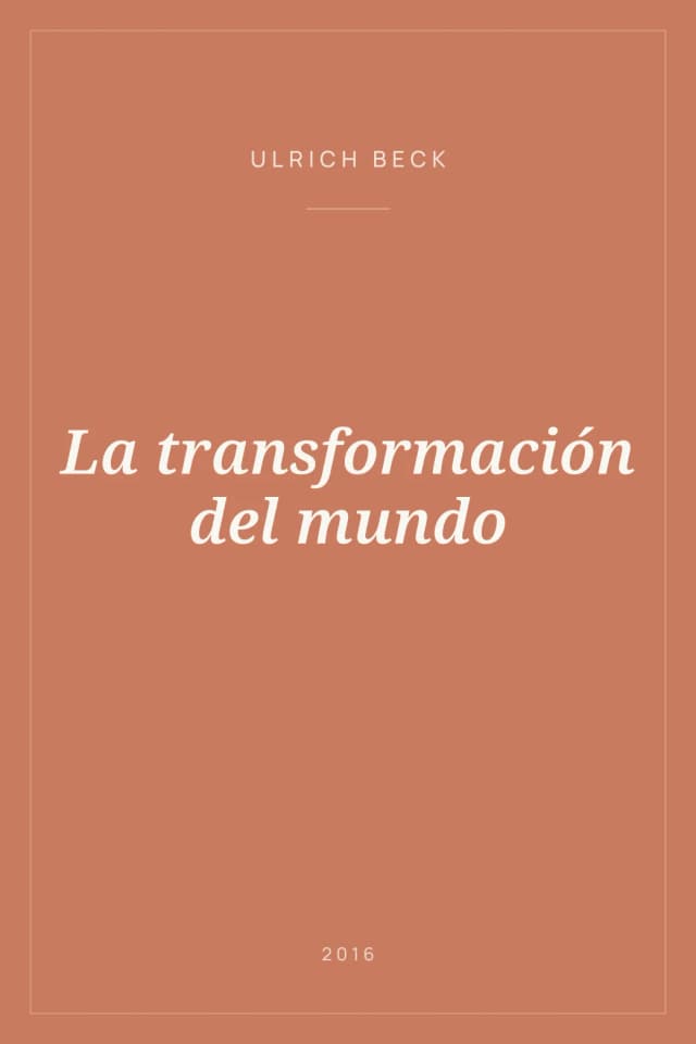 Portada de La transformación del mundo