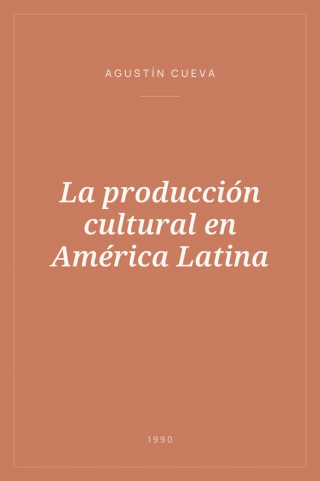 Portada de La producción cultural en América Latina
