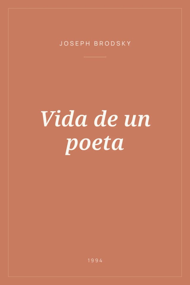 Portada de Vida de un poeta
