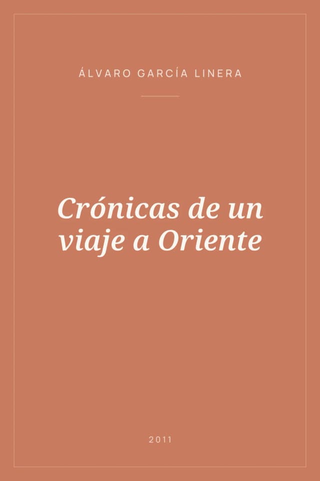Portada de Crónicas de un viaje a Oriente
