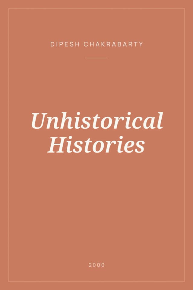 Portada de Unhistorical Histories