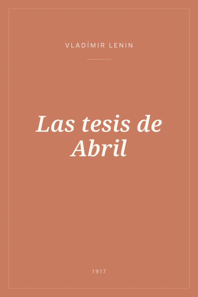 Portada de Las tesis de Abril