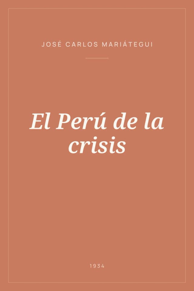 Portada de El Perú de la crisis