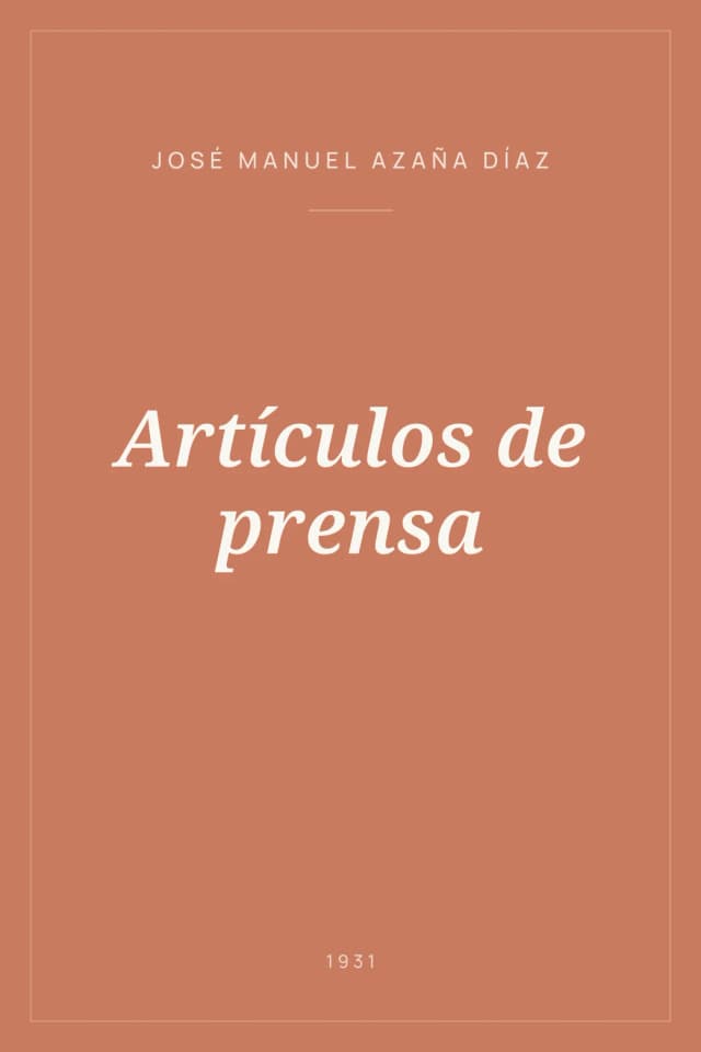 Portada de Artículos de prensa
