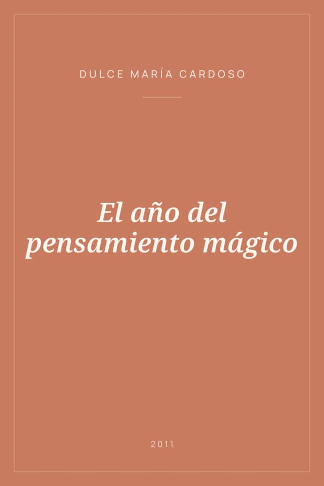 Portada de El año del pensamiento mágico