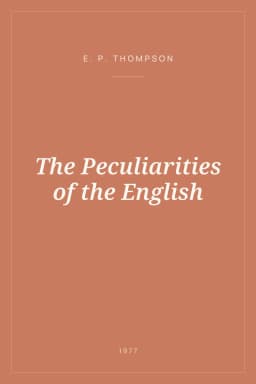 Portada de The Peculiarities of the English