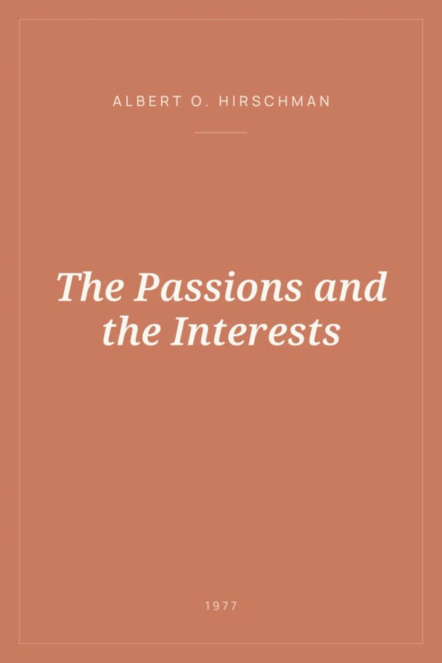 Portada de The Passions and the Interests