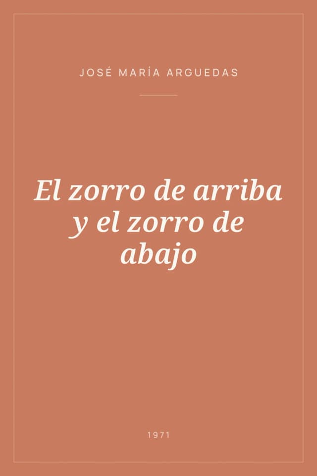 Portada de El zorro de arriba y el zorro de abajo