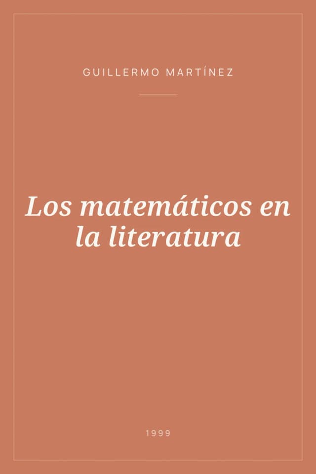 Portada de Los matemáticos en la literatura