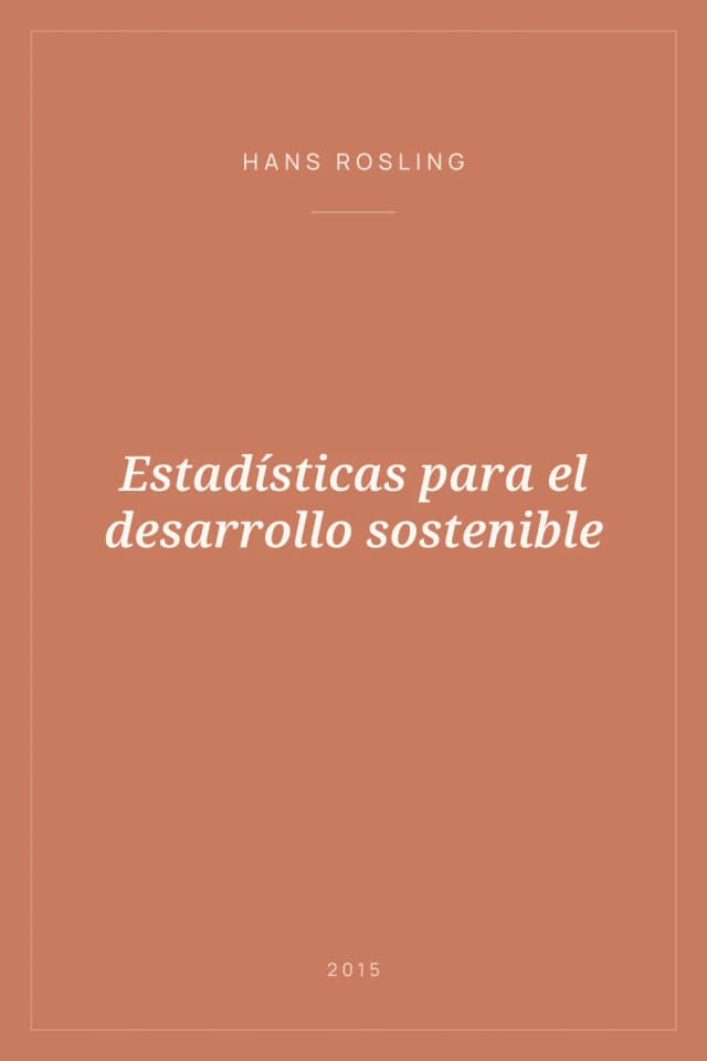 Portada de Estadísticas para el desarrollo sostenible