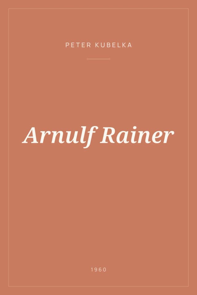 Portada de Arnulf Rainer