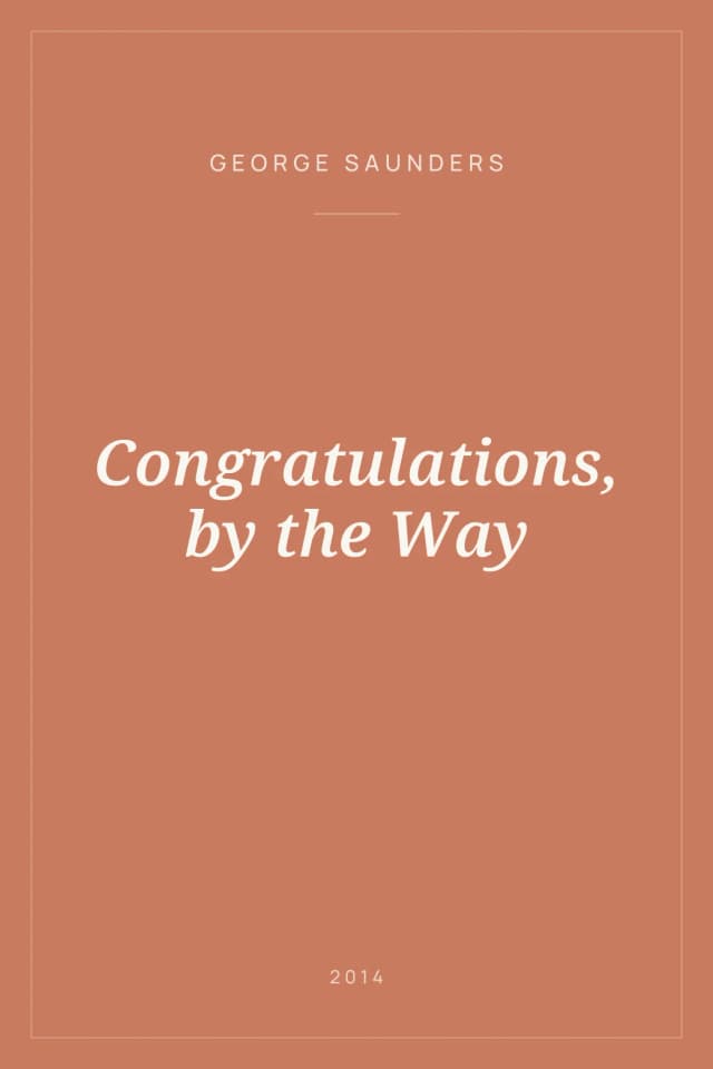 Portada de Congratulations, by the Way